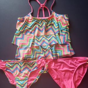 Plus size Justice 3-piece swimsuit